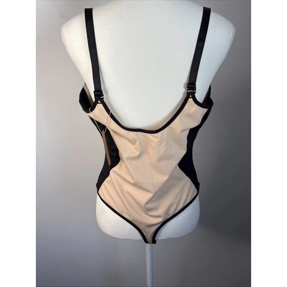 New SHAPELLX XXL Strapless Shapewear Bodysuit U Plunge Corset Thong Underwire